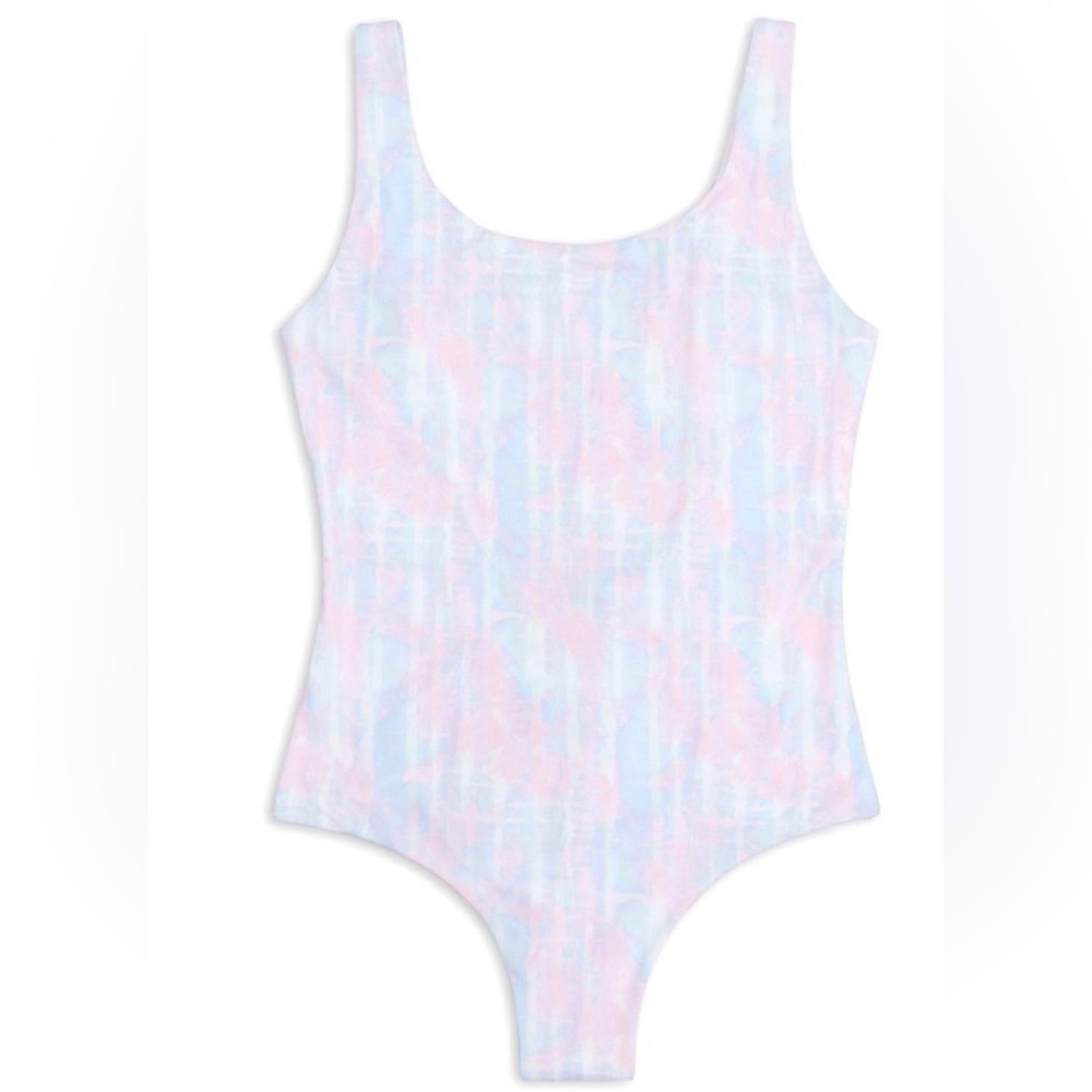 Armani Exchange - Stampa Tie-Dye Logo Scoop-Back One-Piece